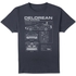 Back To The Future DeLorean Schematic T-Shirt - Navy
