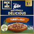 Felix Naturally Delicious Adult Wet Cat Food with Turkey in Jelly 26x80g