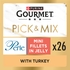 GOURMET Perle Mini Fillets in Jelly with Turkey Adult Wet Cat Food 26x85g