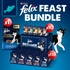 Felix Feast Pre-Mixed Bundle Adult Wet Cat Food 130x85g + Doubly Delicious Fish Dry Cat Food 2kg + 10 Felix Treats