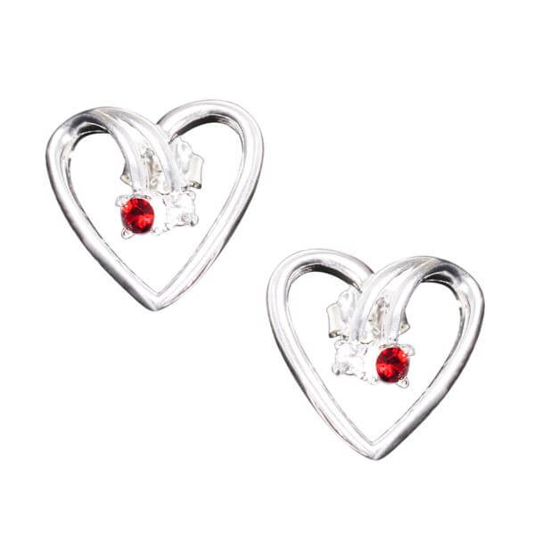 Adele Rhinestone Heart-shaped Earrings – Virago Wear