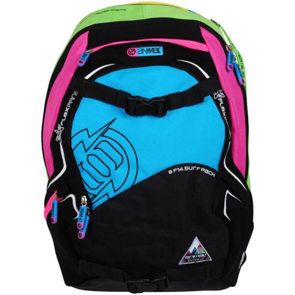 Animal El Noir Surf Skate Colourblock Backpack Multi Mens