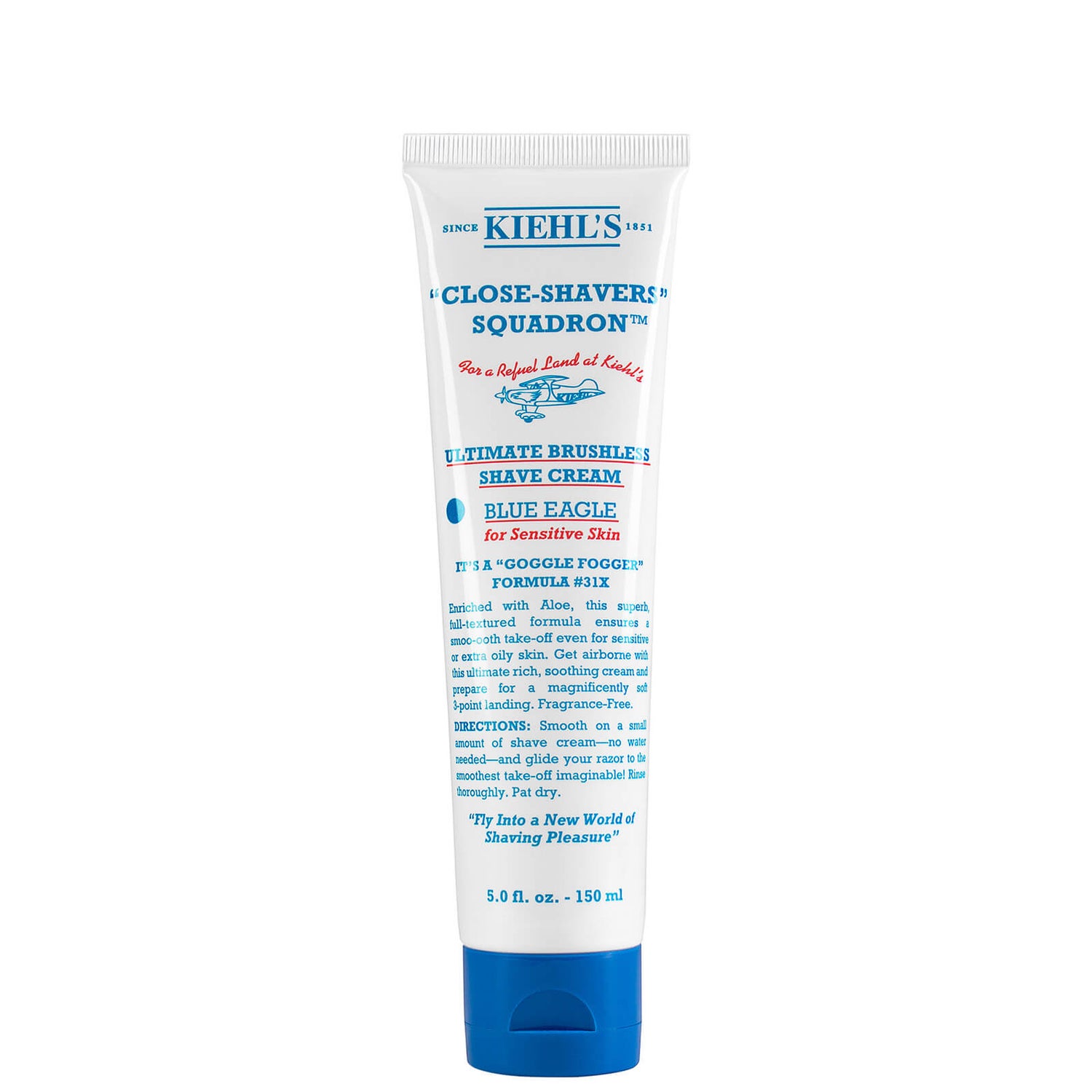 Kiehl's Ultimate Brushless Blue Eagle Shave Cream Tube 150ml