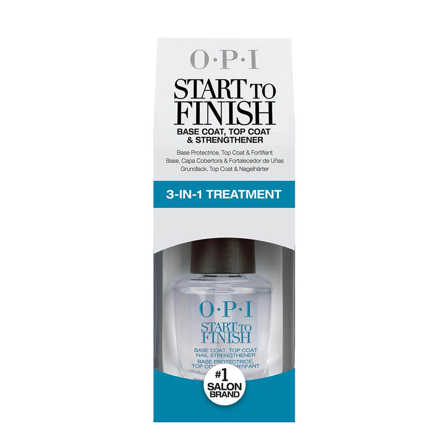 OPI Start To Finish 3-in-1 Strengthener Base and Top Coat 15ml