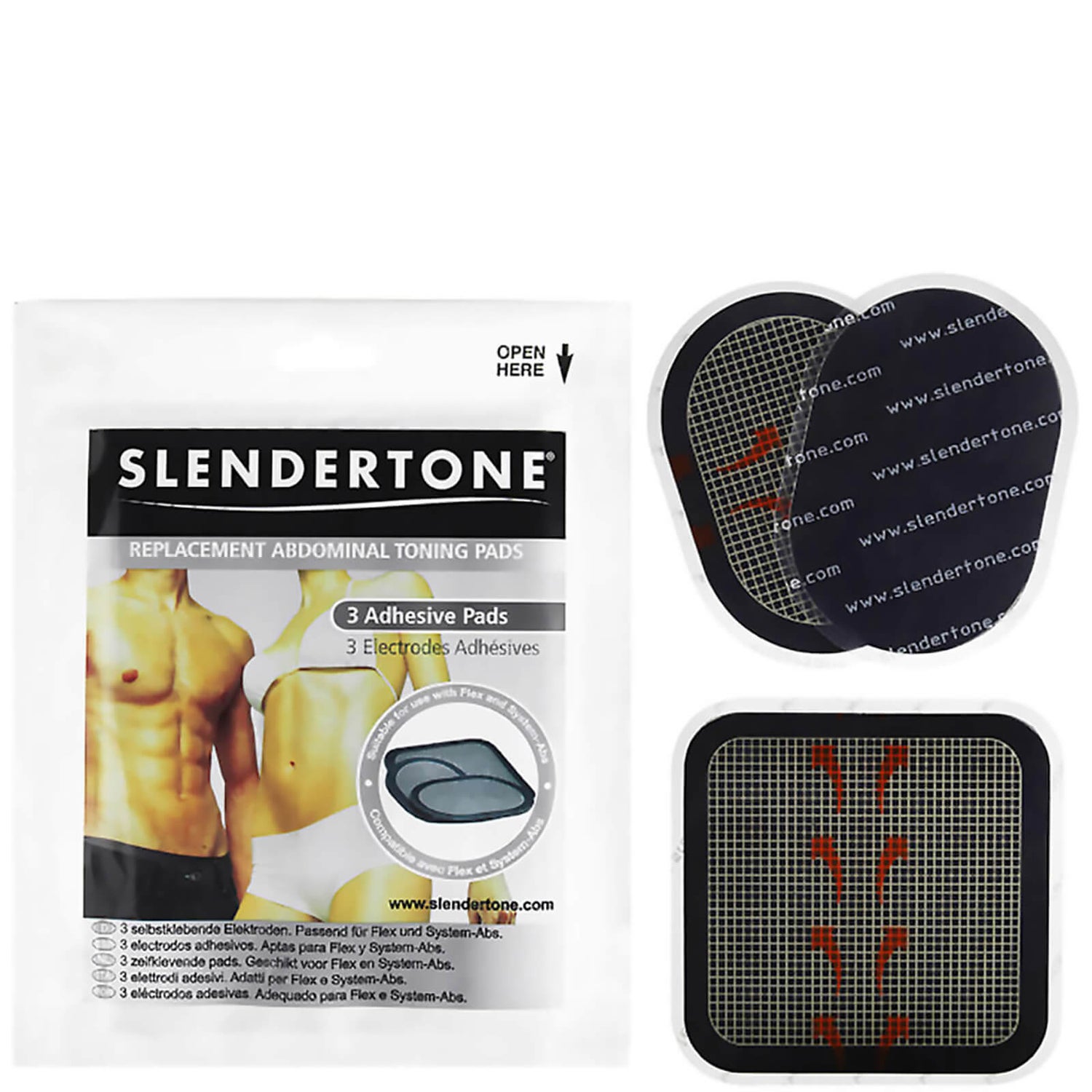 Electrodos adhesivos para los abdominales Slendertone