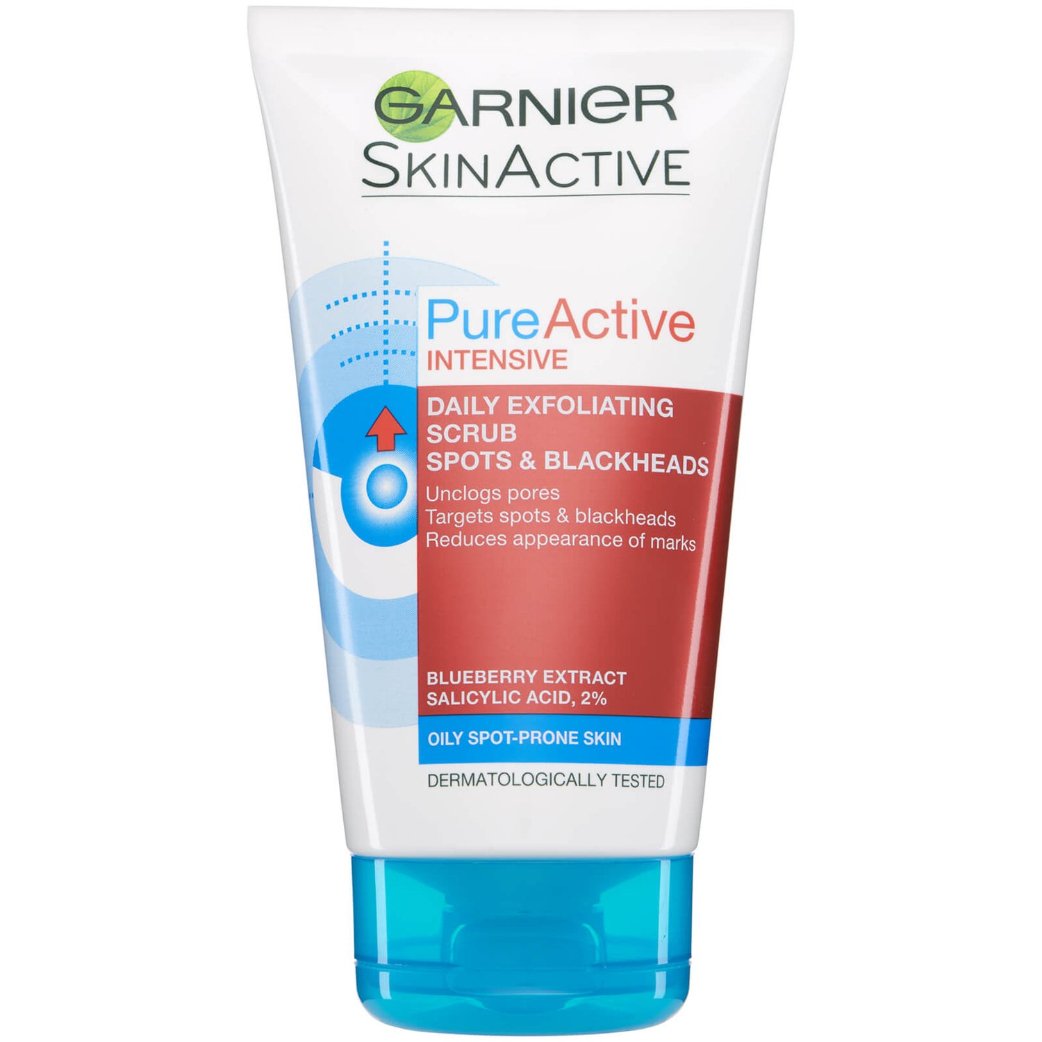 Garnier Pure Active Intensive Blackhead Exfoliating Face Scrub złuszczający peeling do twarzy przeciw zaskórnikom 150 ml