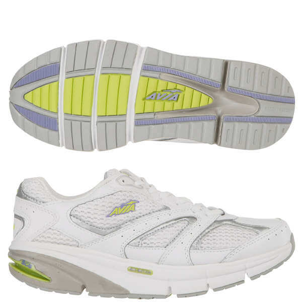 Avia Women's A9999W Athletic Shoes - White/Grey/Light Green Sports