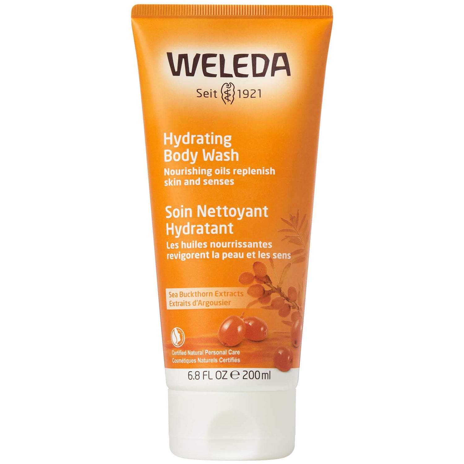 Крем-гель для душа с экстрактом облепихи Weleda Sea Buckthorn Creamy Body Wash (200 мл)