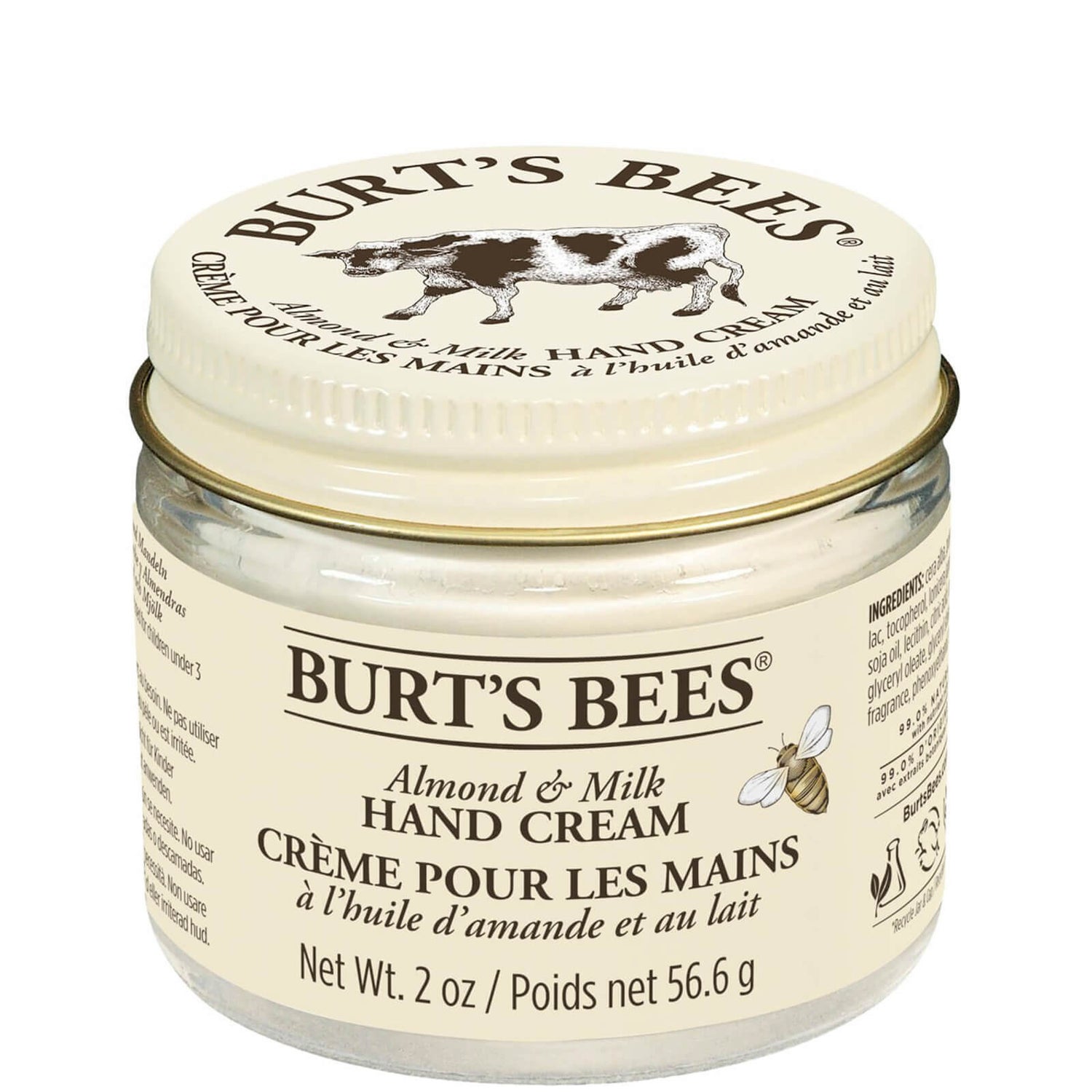 Burt's Bees Crema Mani - Latte di Mandorle e Cera d'api (57 g)