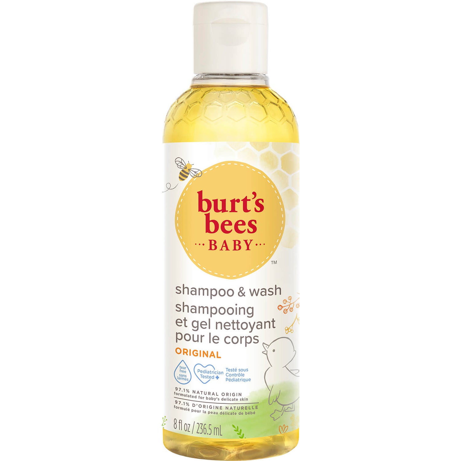  Shampooing corps et cheveux Baby Bee Burt's Bee (236 ml)
