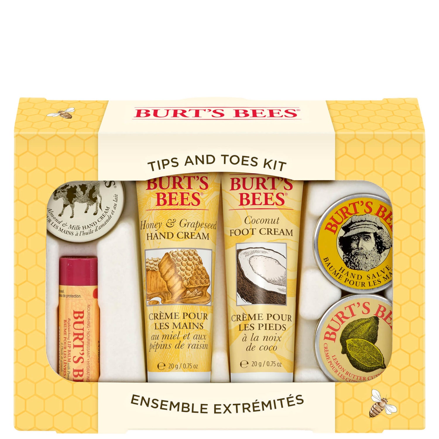  Kit  Tips 'N' Toes Mani & Piedi Burt's Bees (6 prodotti)