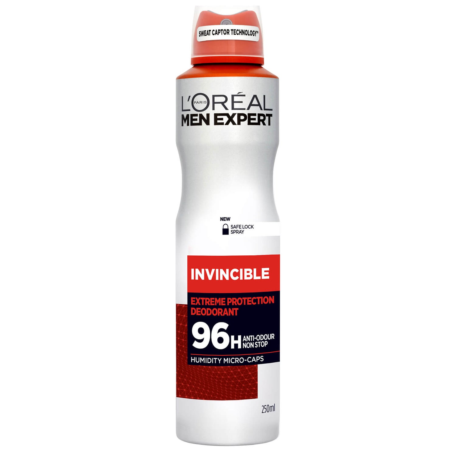 Desodorante en spray Invincible de 96 horas de L'Oréal Men Expert (250 ml)