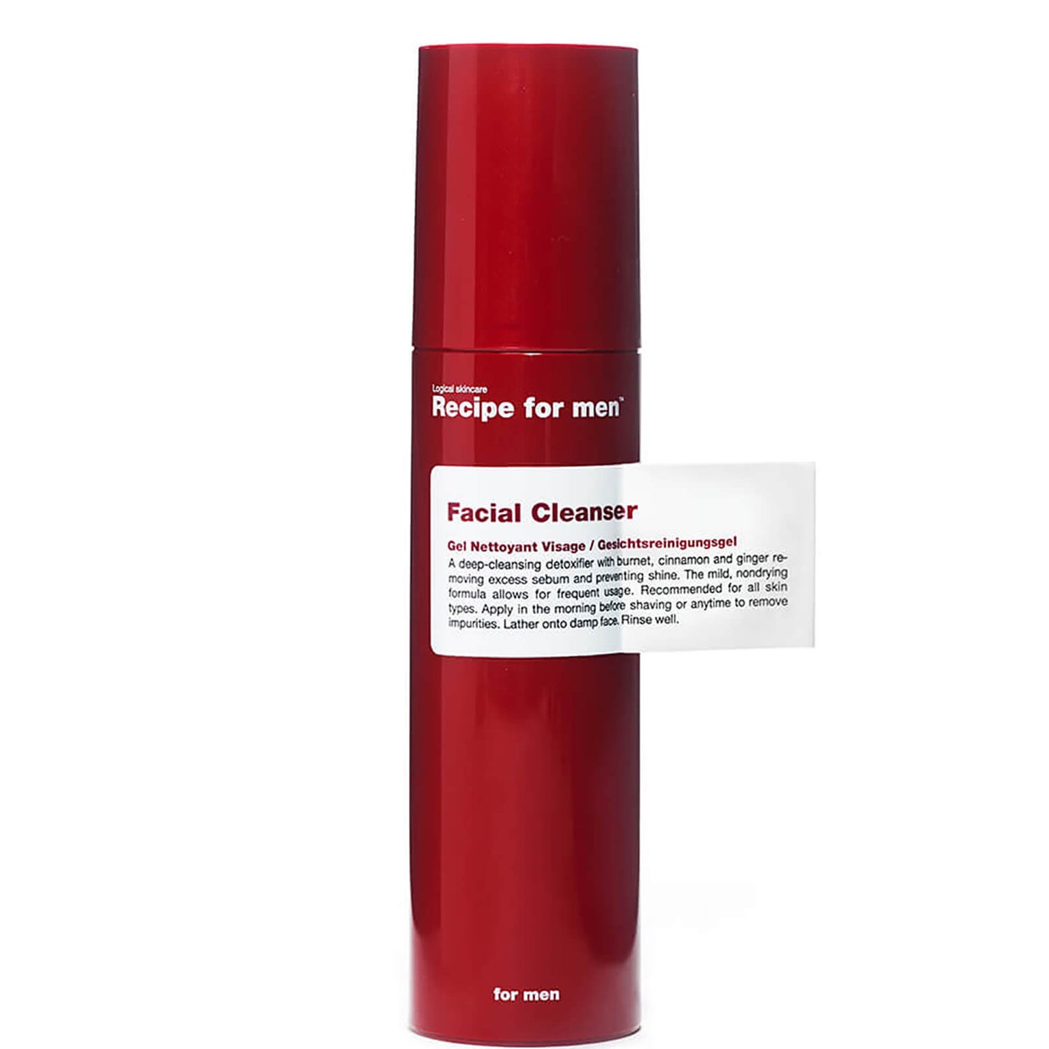 Recipe for men Facial Cleanser -kasvojen puhdistusaine (100ml)
