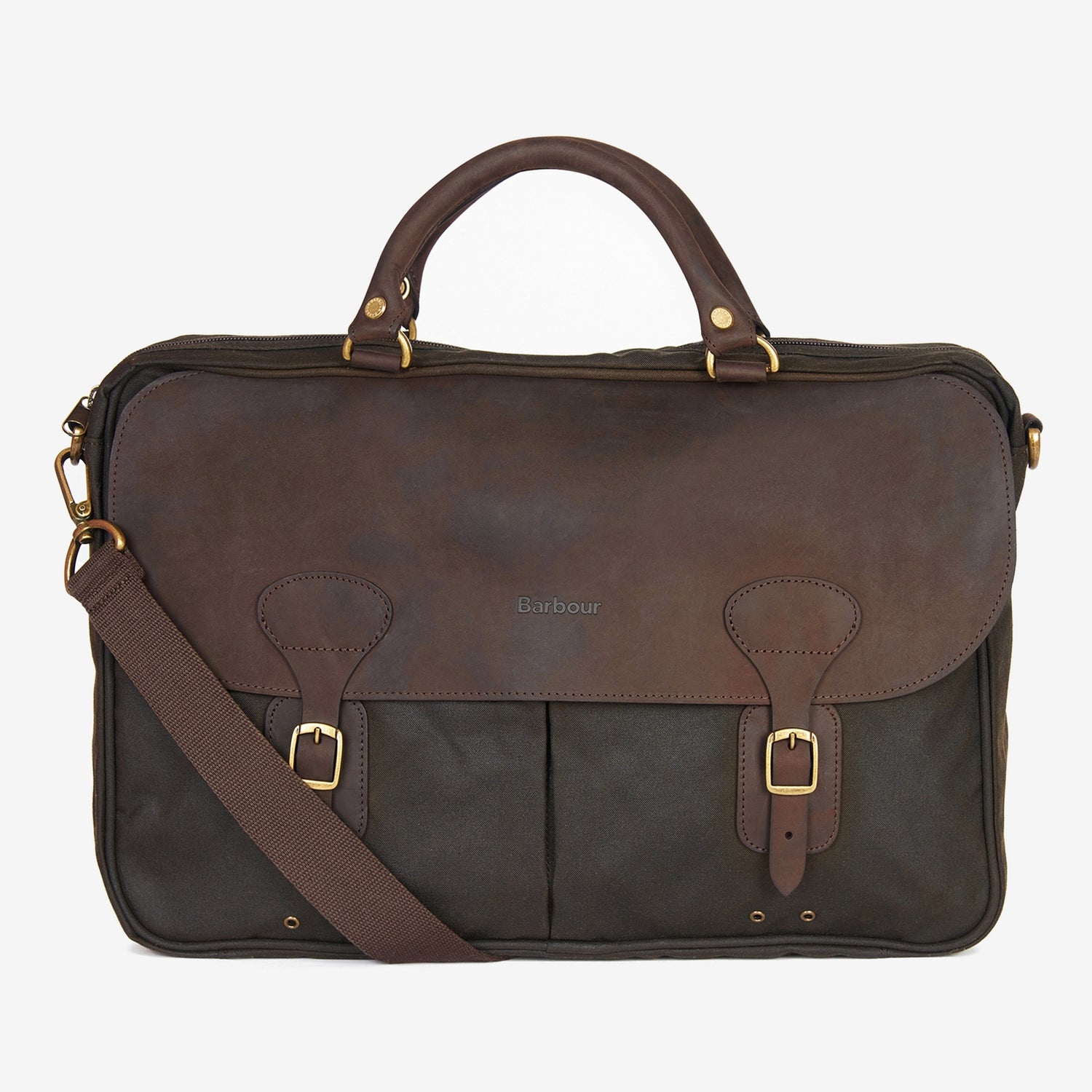 Barbour Waxed Leather Briefcase