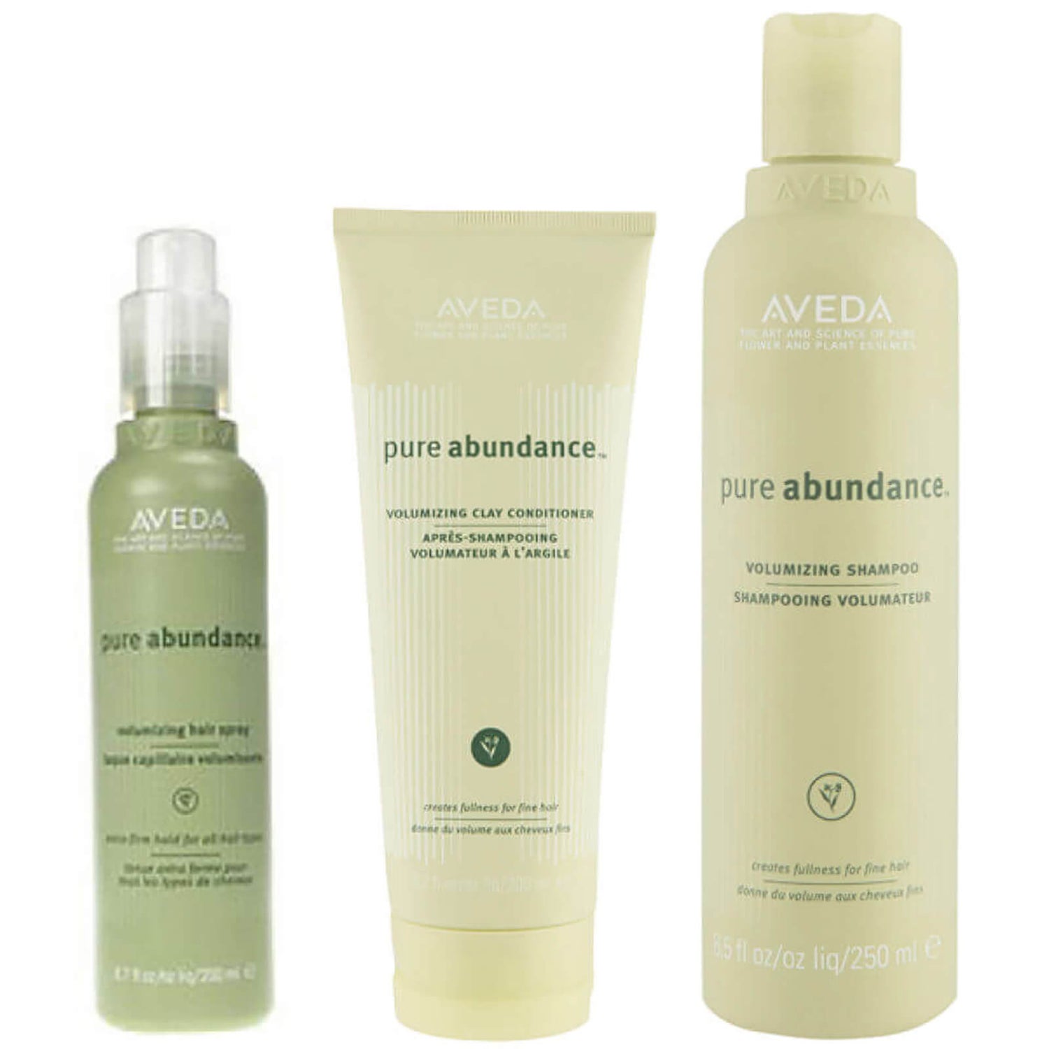 Aveda Pure Abundance Volumising Trio- Shampoo, Conditioner & Hair Spray szampon, odżywka i lakier do włosów
