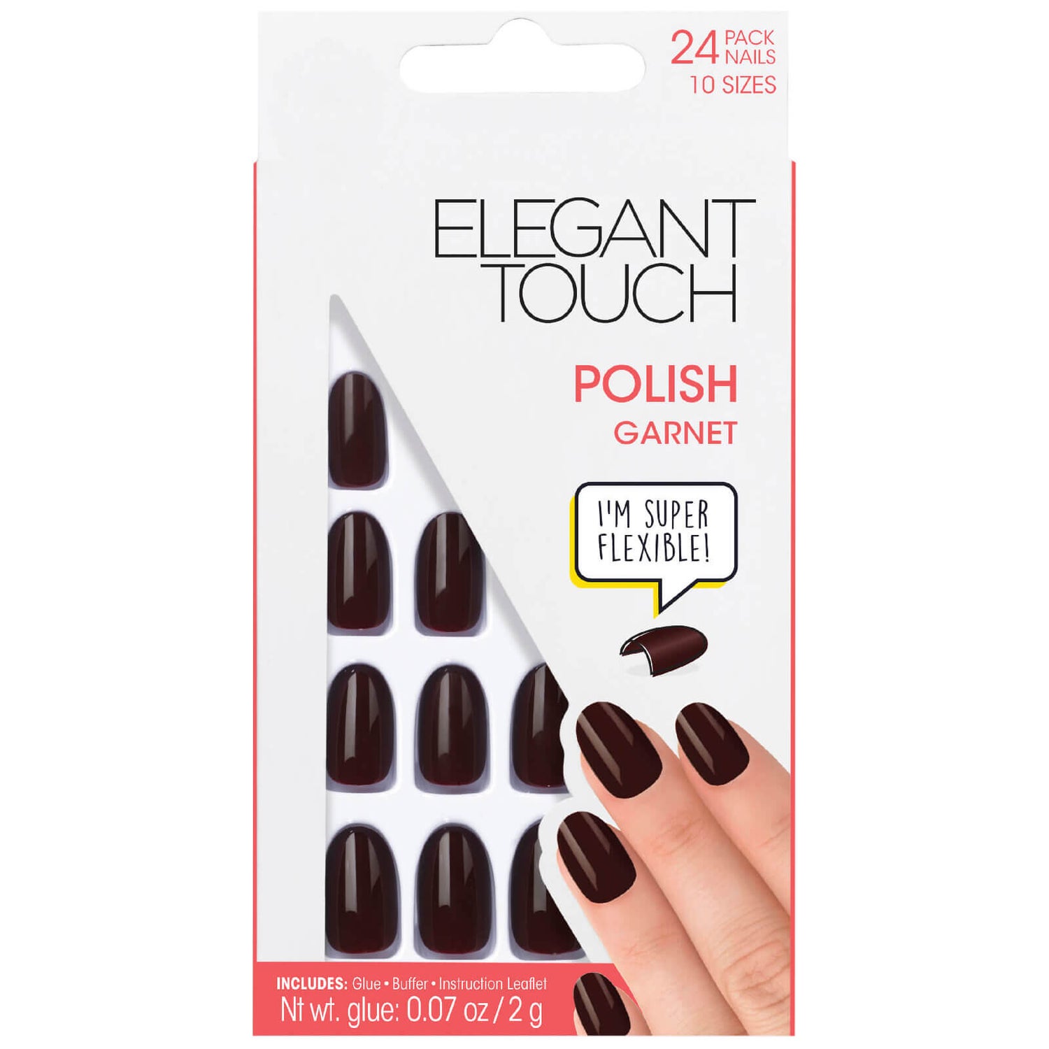 Elegant Touch Pre Polished Nails – Garnet