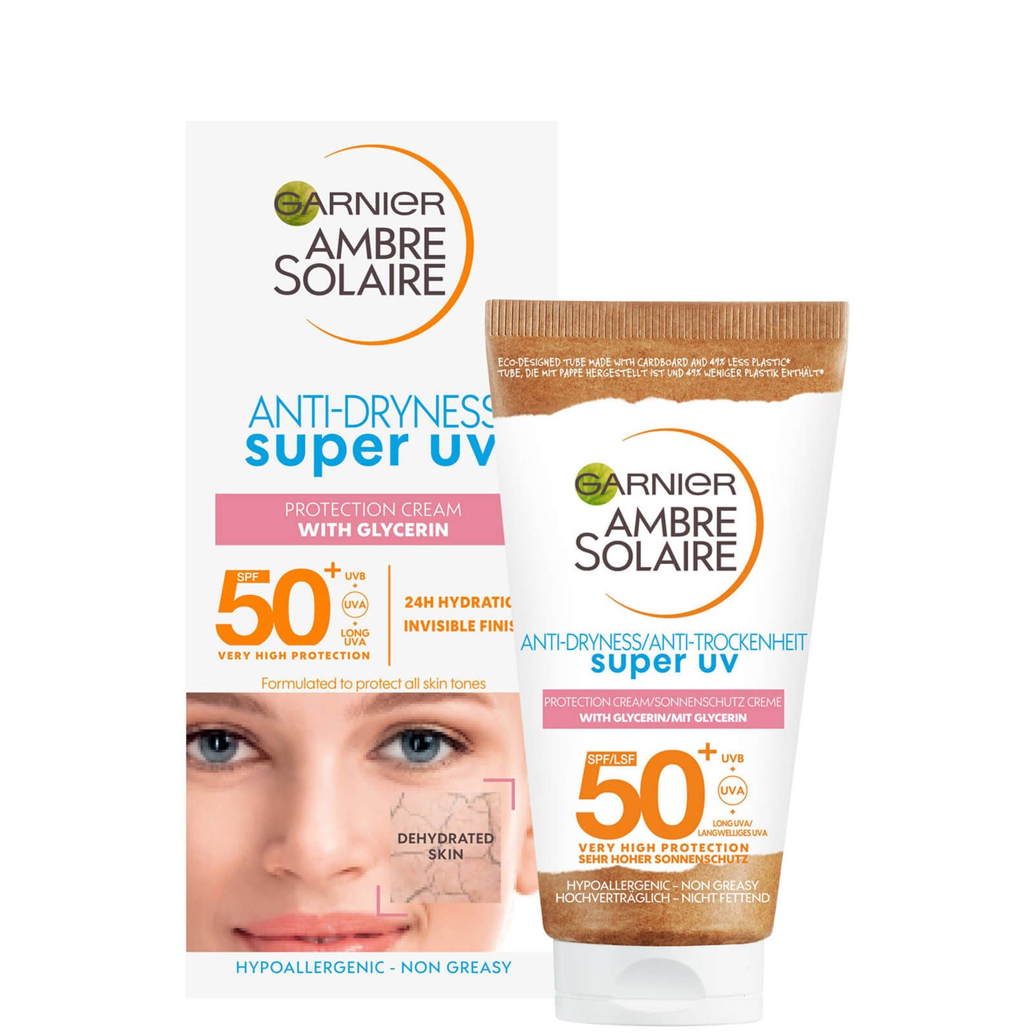 Garnier Ambre Solaire Sensitive Face and Neck Sun Cream SPF 50+ 50ml