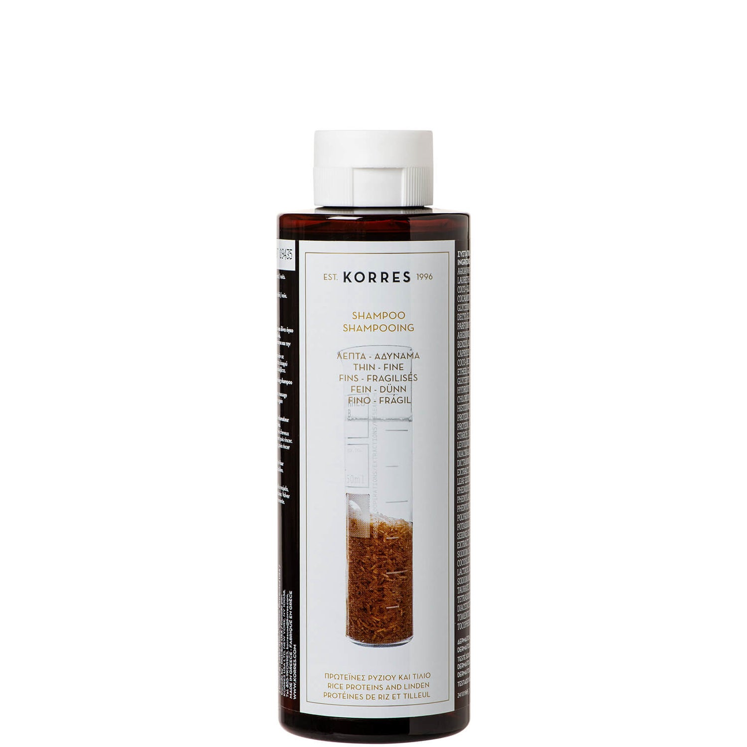 KORRES Shampoo für feines / dünnes Haar mit Reisproteinen ​​und Linde (250 ml)