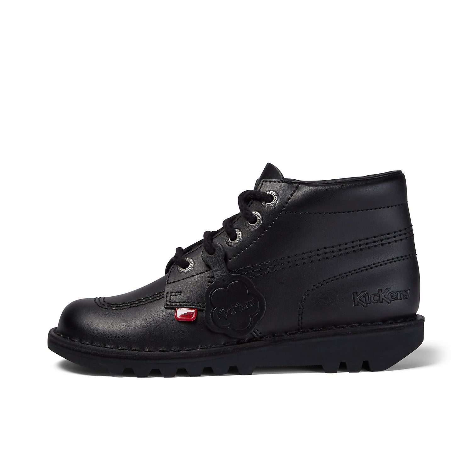 Kickers Youth Kick Hi Leather Boots - Black - 3