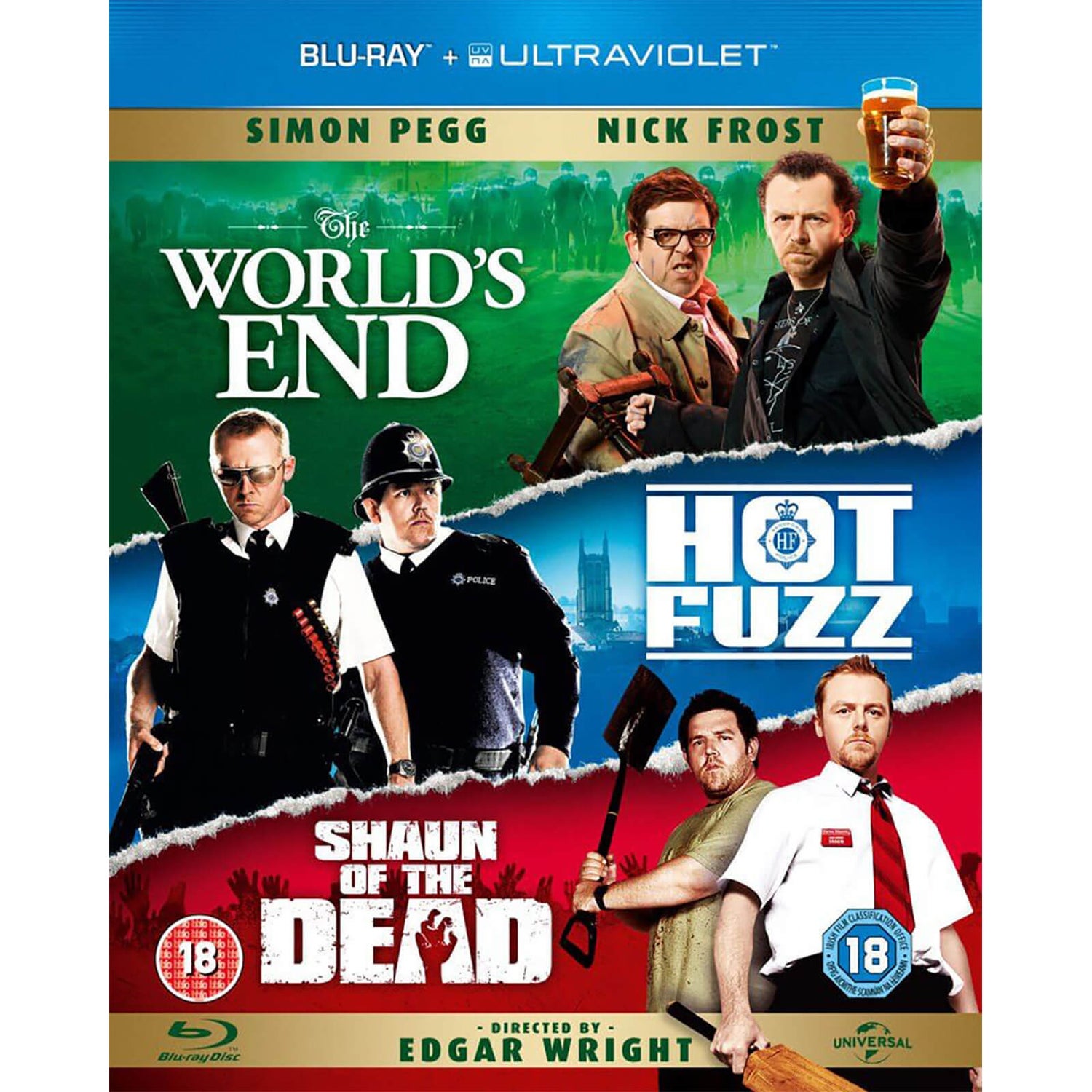 The World's End / Hot Fuzz / Shaun of the Dead (Includes UltraViolet Copy)  Blu-ray - Zavvi Ireland