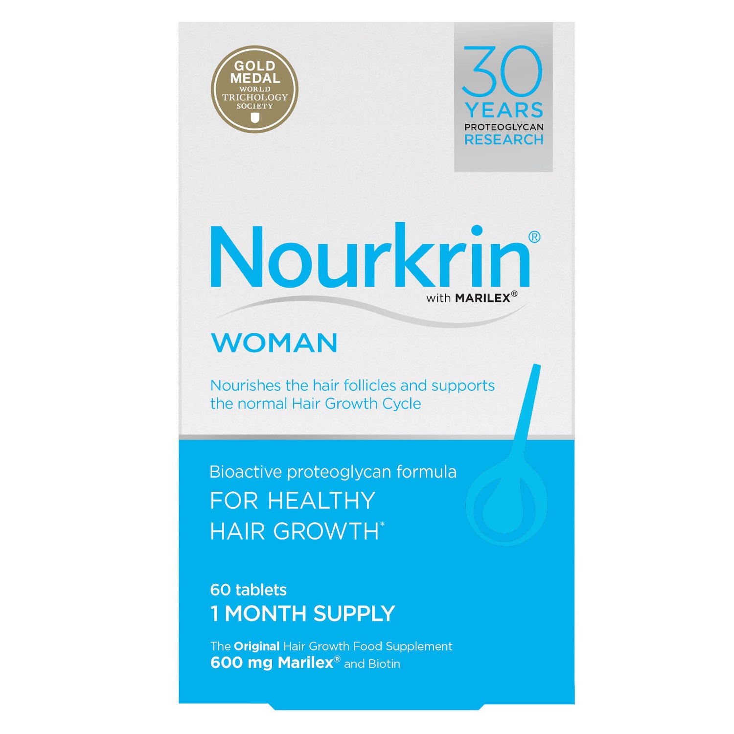 Nourkrin Woman Nahrungsergänzung für den Haarwuchs (60 Tabletten)