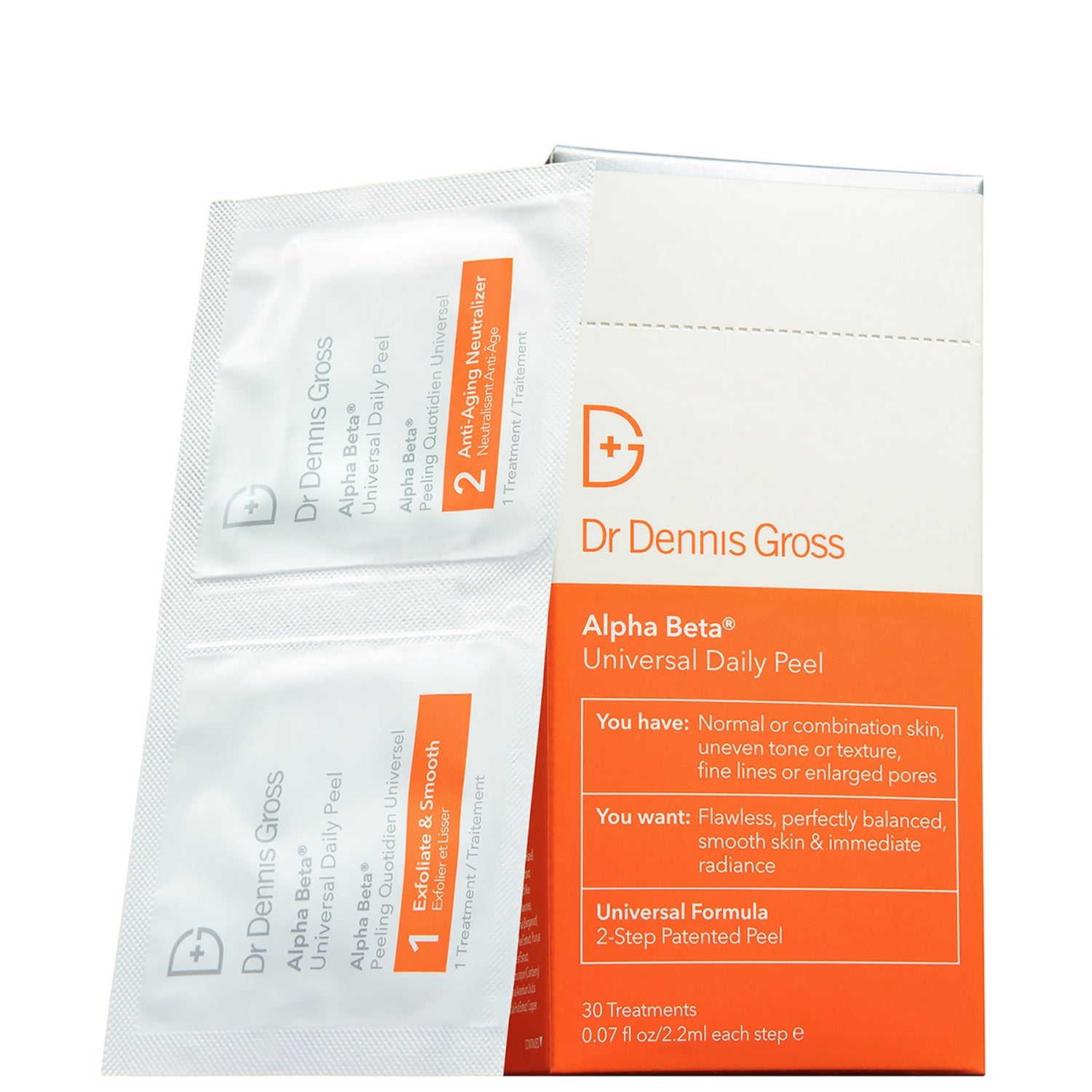 Dr Dennis Gross Skincare Alpha Beta Universal chusteczki złuszczające do twarzy (30 szt.)