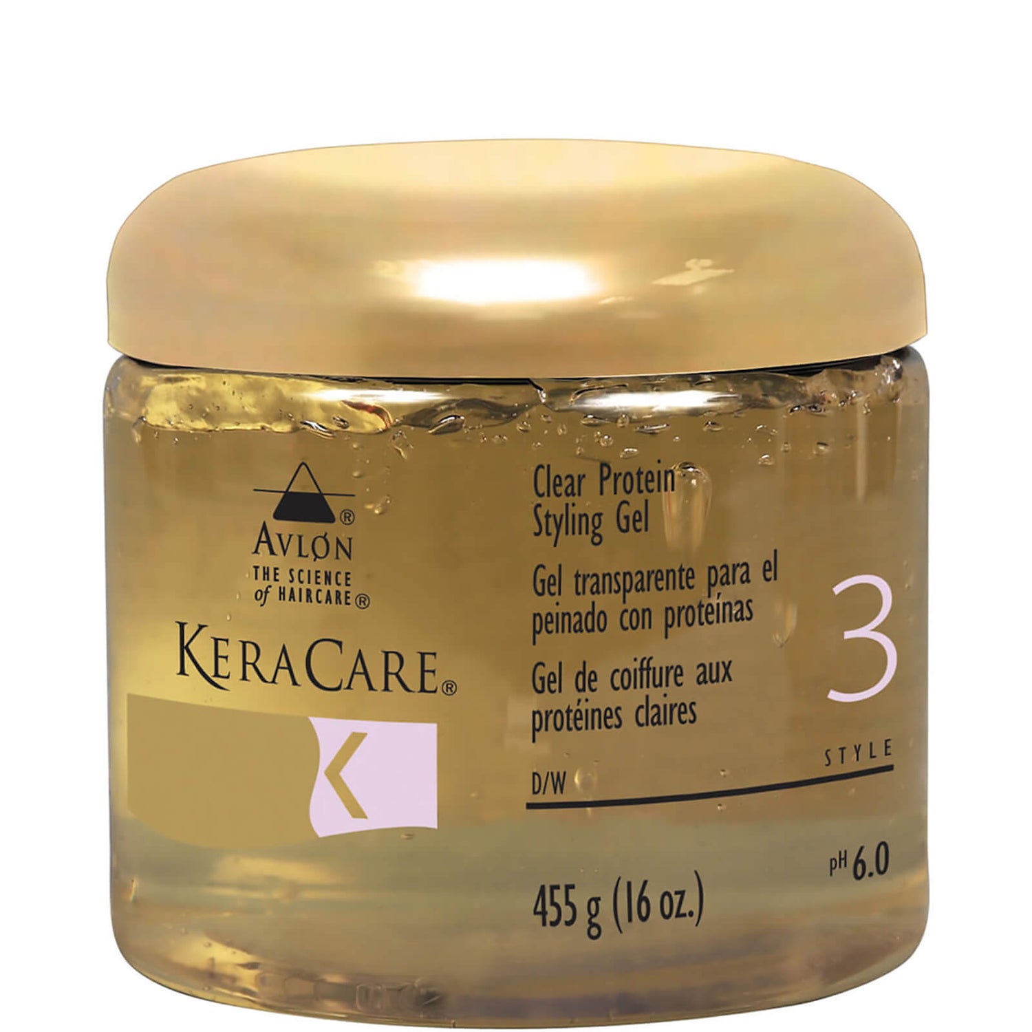 KeraCare Gel Styling alle Proteine (Chiaro) (450g / 16 once)