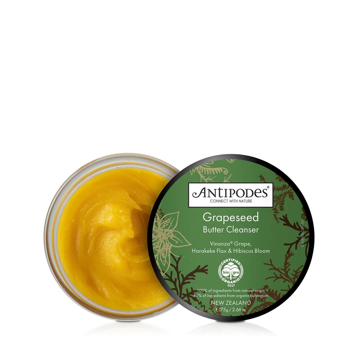 Manteiga de Limpeza Facial com Extrato de Grainha de Uva da Antipodes (75 g)