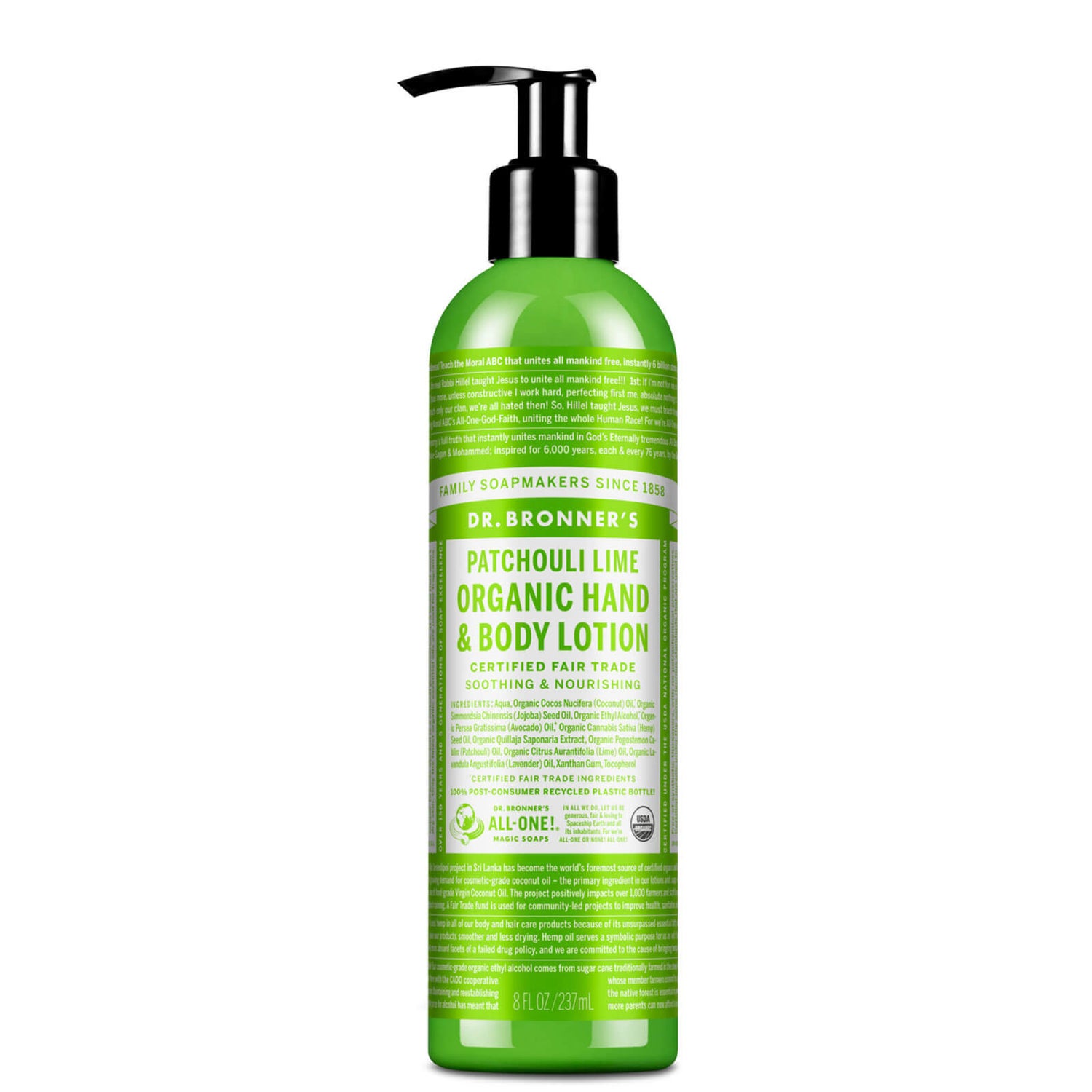 Dr. Bronner Organic Patchouli Lime Lotion (236 ml)