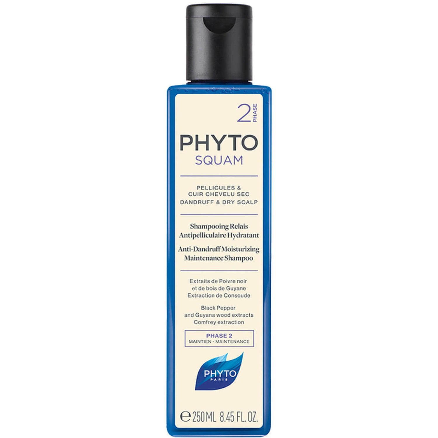 Phyto PhytoSquam Shampoing Antipelliculaire Hydratant pour cheveux secs (200ml)