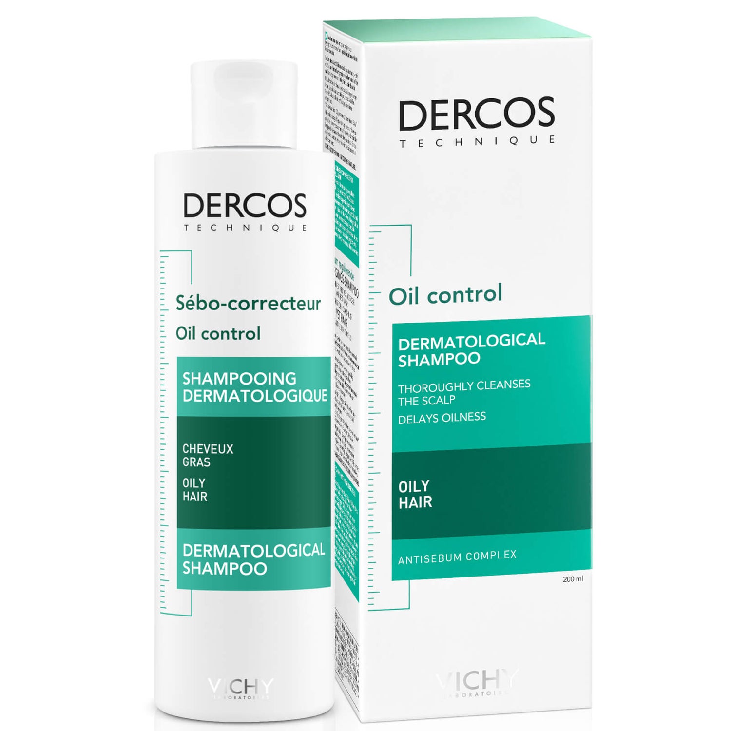 Mangel Wafel ik ben slaperig Vichy Dercos Oil Control Corrector Shampoo 200ml | Koop online bij  lookfantastic Netherlands