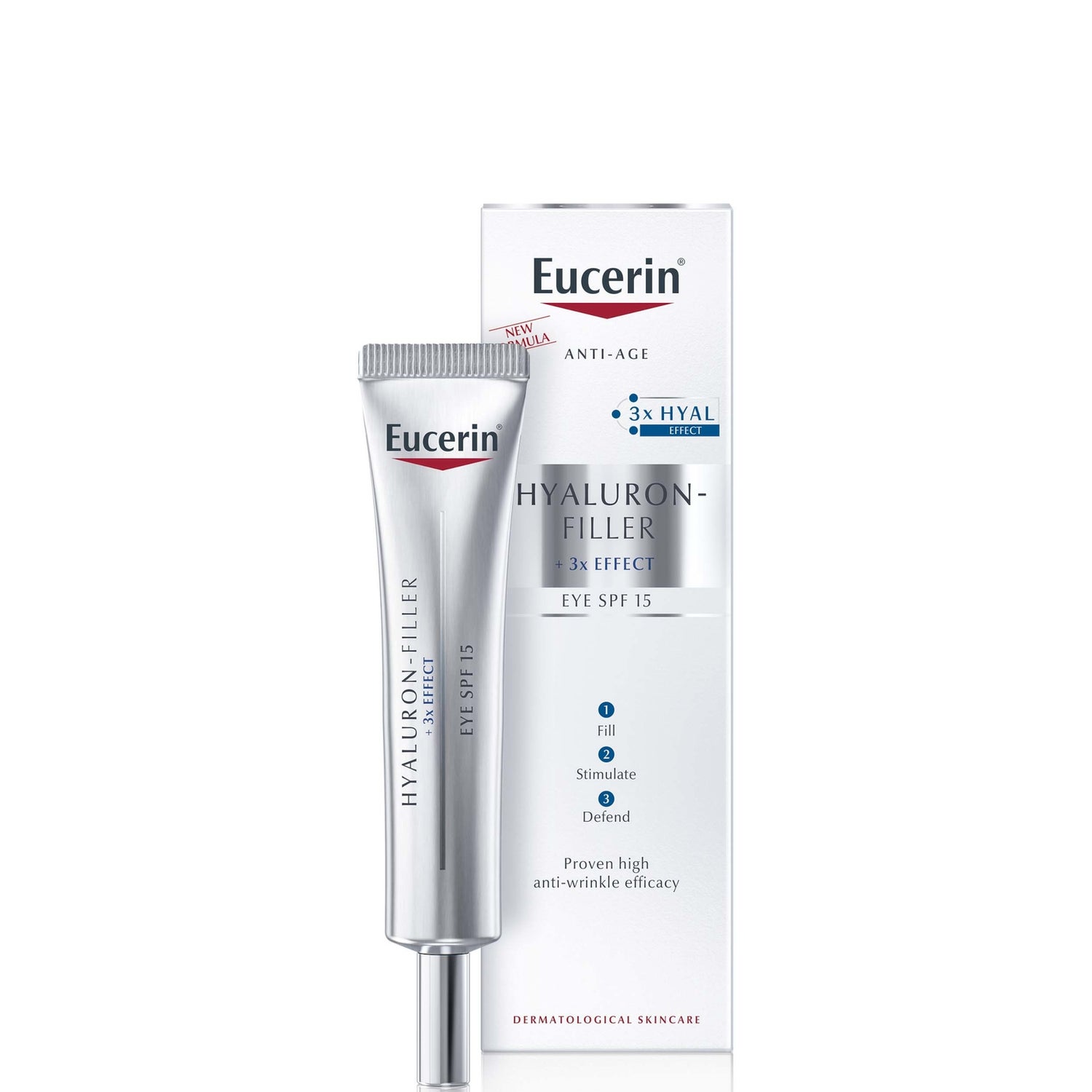 Crema de Ojos Antienvejecimiento Protección UVA Eucerin® Anti-Age Hyaluron-Filler (15ml)