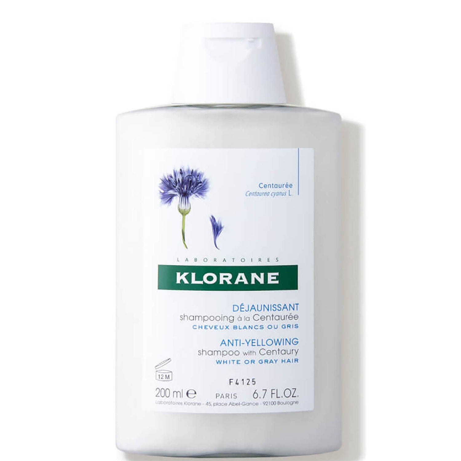 Champú del aciano cabello canoso KLORANE (200ml)