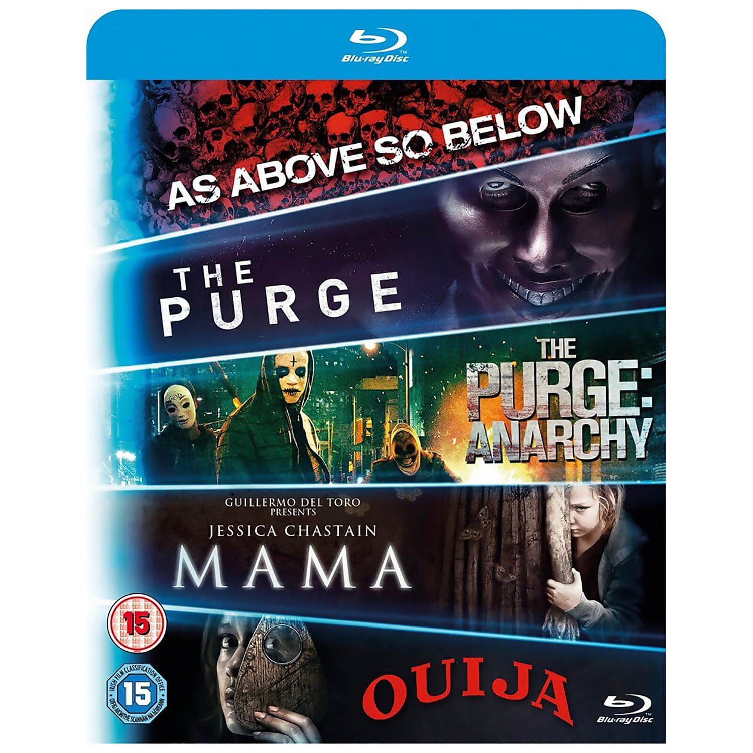 Blu-ray Starter Pack - Includues Mama, Purge 1, Purge: Anarchy, OUIJA, As Above, So Below