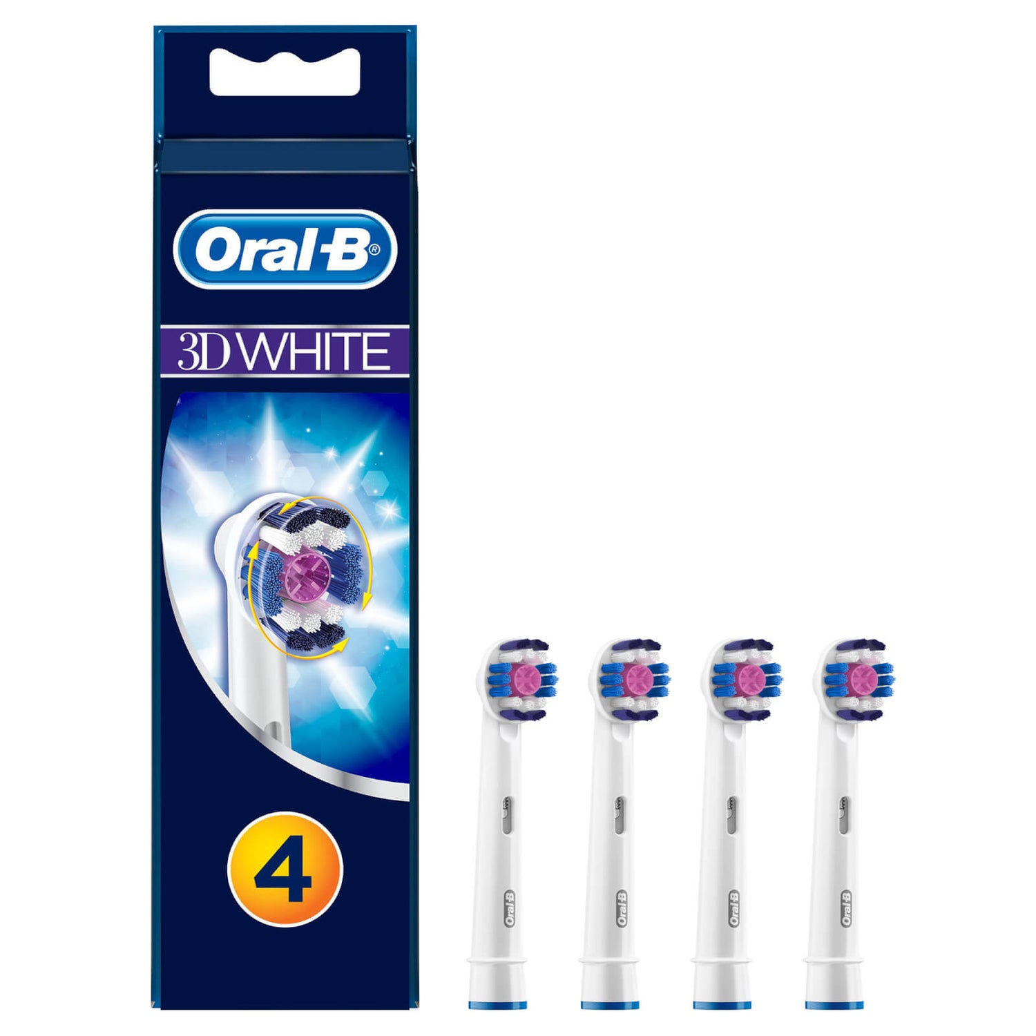 Oral B 3D White Toothbrush Head Refills (Pack of 4)
