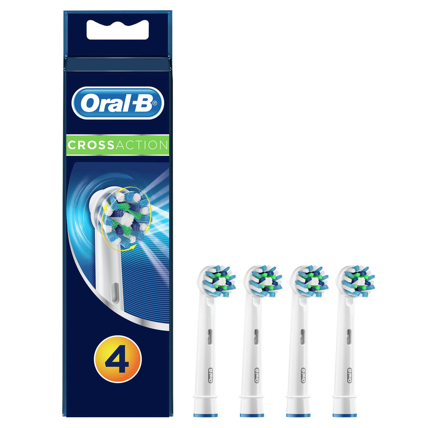 Oral-B Crossaction Opzetborstels Met CleanMaximiser, 4 Stuks 
