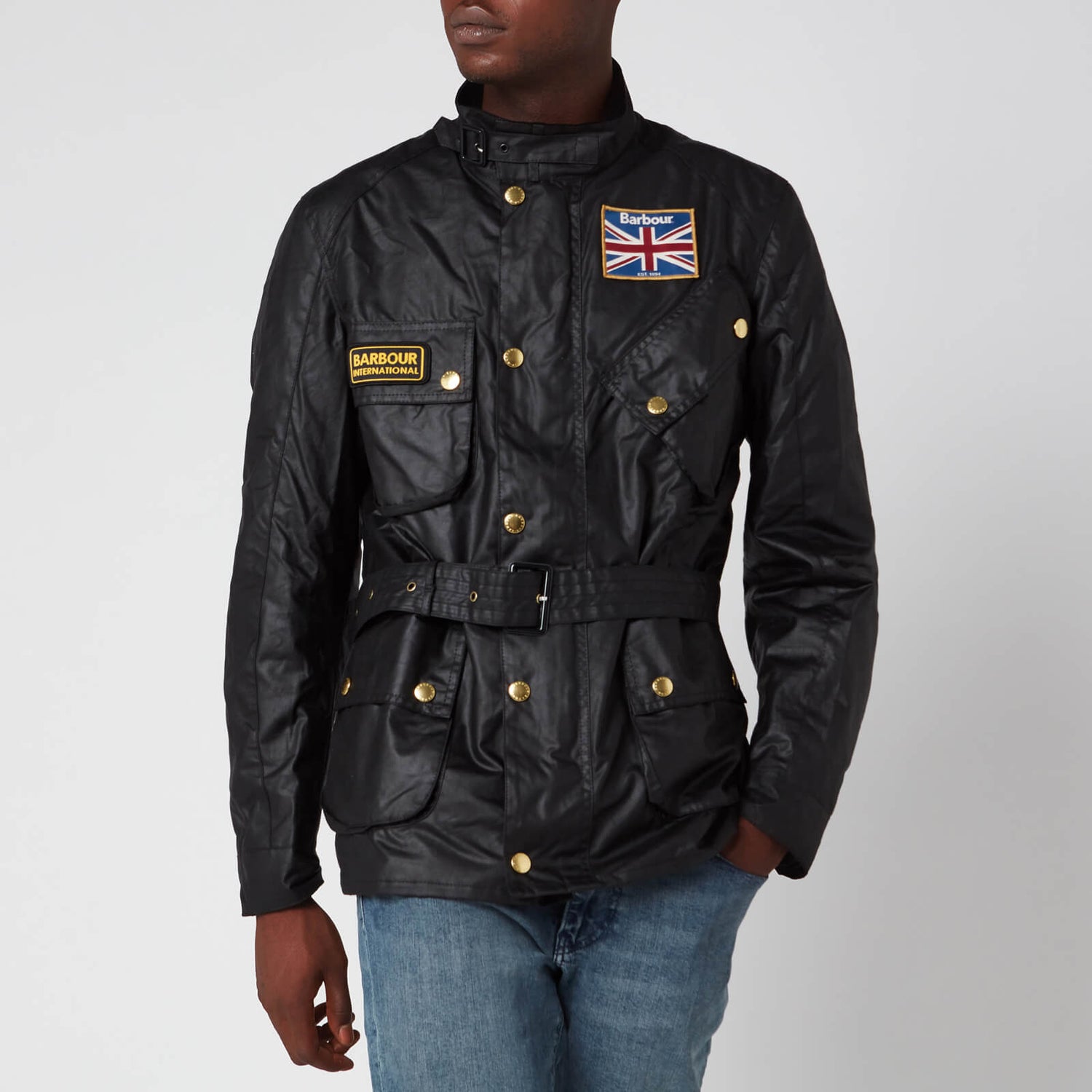 Barbour International Men's Union Jack International Jacket - Black - M