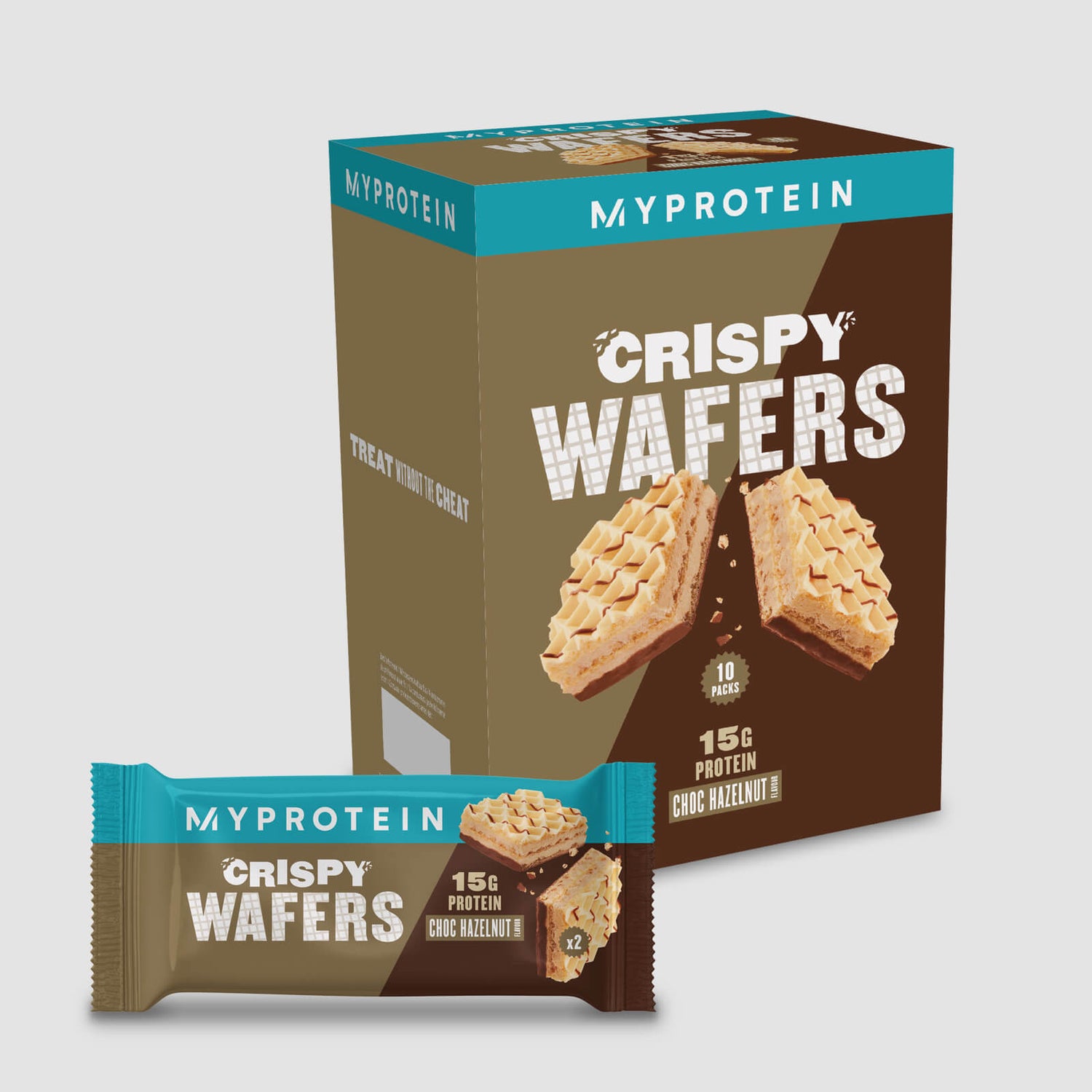 Crispy Protein Wafer - 10Szeletek - Csokoládé Mogyoró