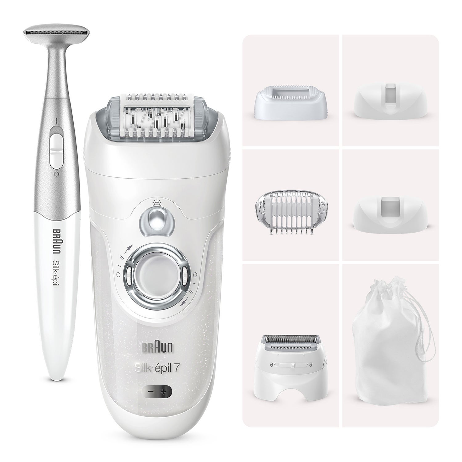 Braun Silk-épil 7 Epilator with 5 extras and Bikini Trimmer