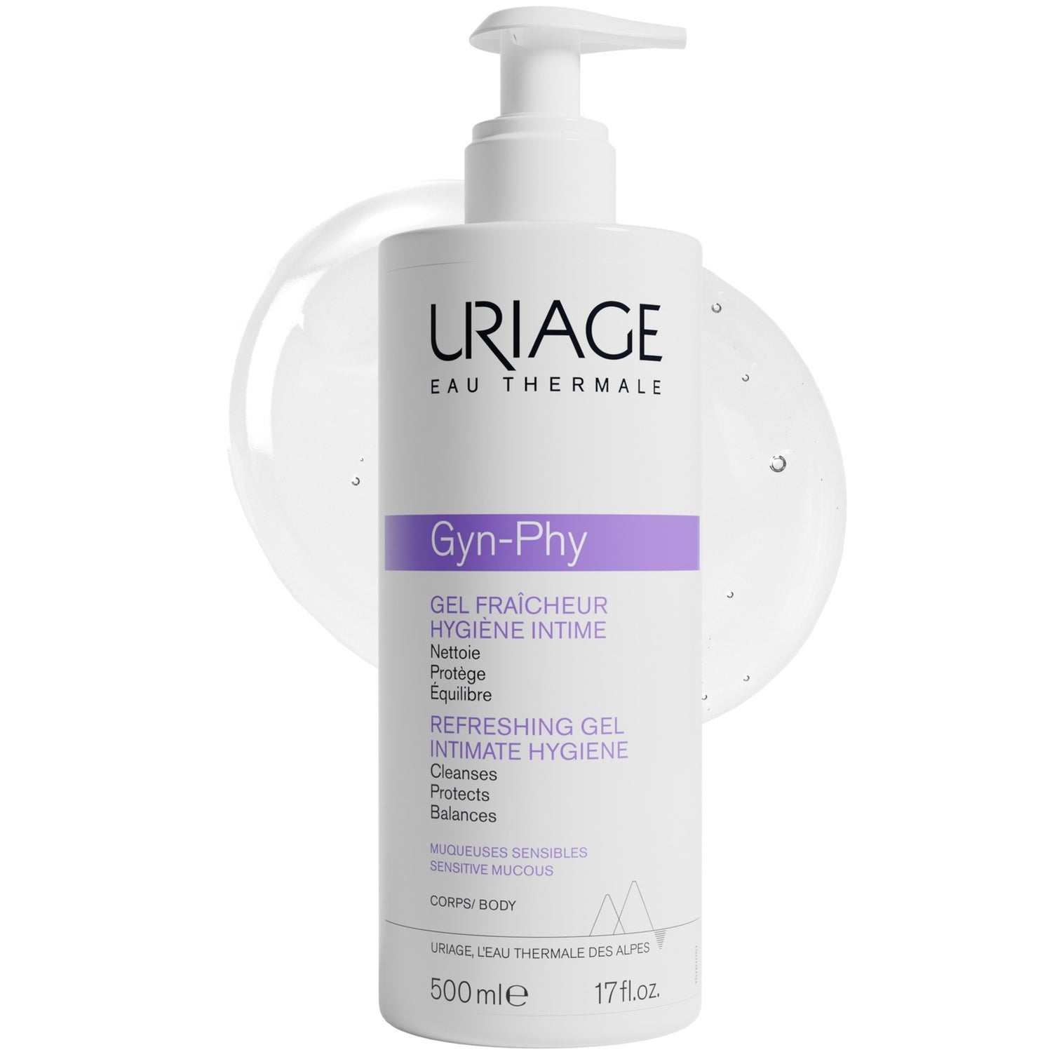 Gel de Limpeza Diária Gyn-Phy Intimate Hygiene da Uriage (400 ml)