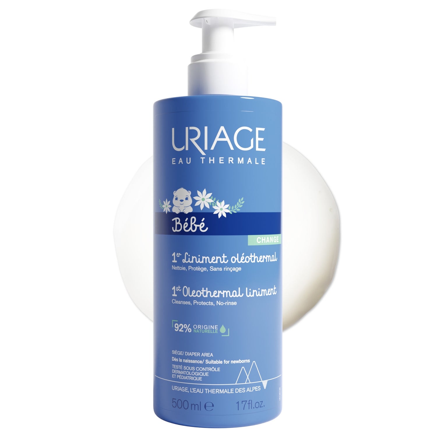 Uriage Bebe First Cleansing Water For Face, Body And Diaper Area 500ml