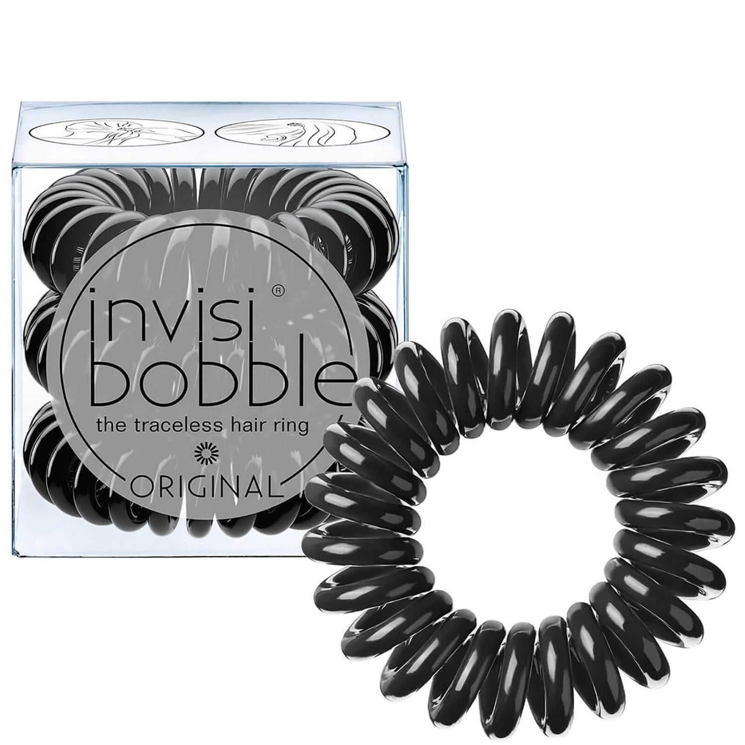 invisibobble Original Hair Tie (3 Pack) - True Black