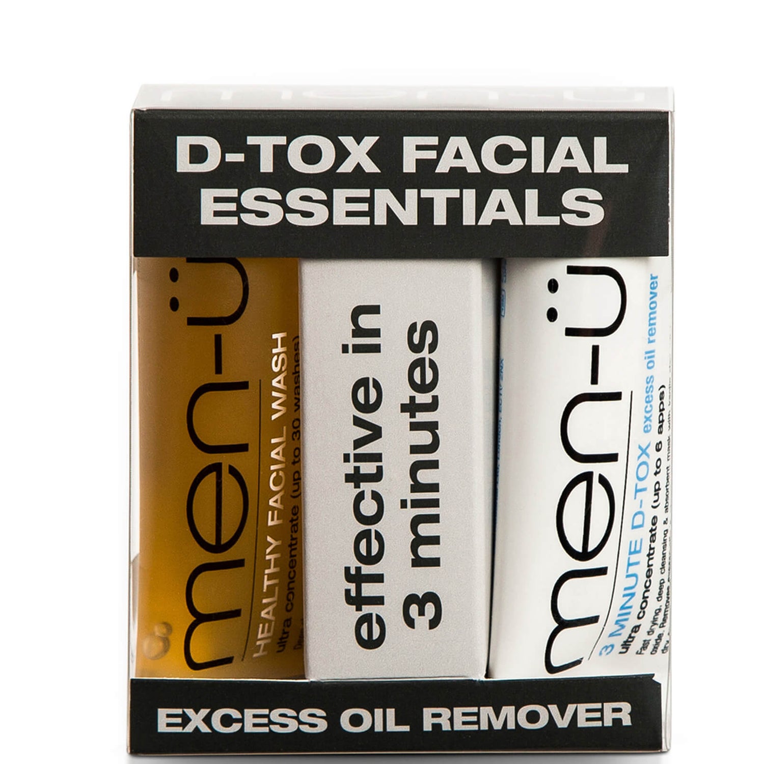 men-ü D-Tox Facial Essentials zestaw kosmetyków do pielęgnacji twarzy (15 ml)