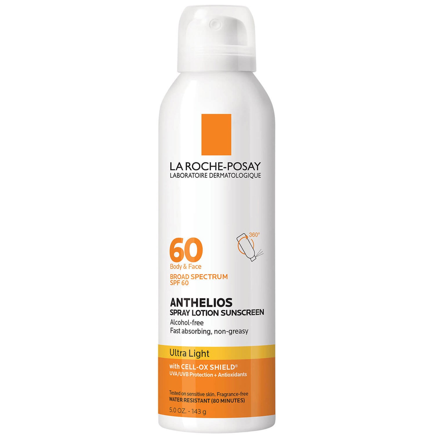 La Roche-Posay Anthelios Ultra-Light Sunscreen Spray Lotion SPF 60 (5 oz.)