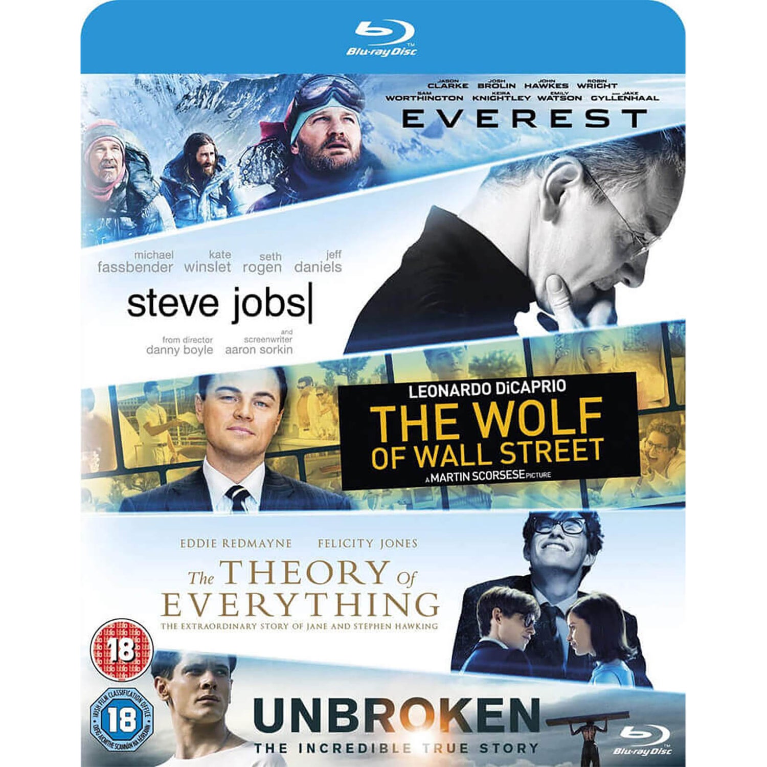Everest/Theory Of Everything/Wolf Of Wall Street/Steve Jobs/Unbroken Boxset