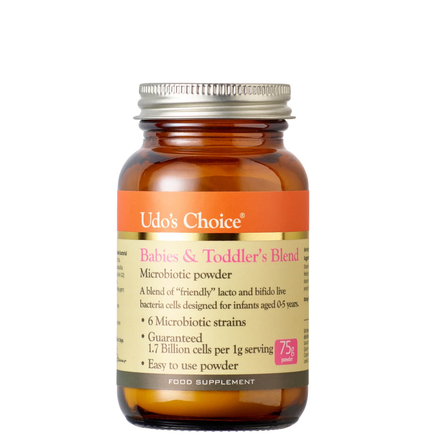 Mélange de Microbiotiques pour Nourrissons Udo's Choice – 75 g