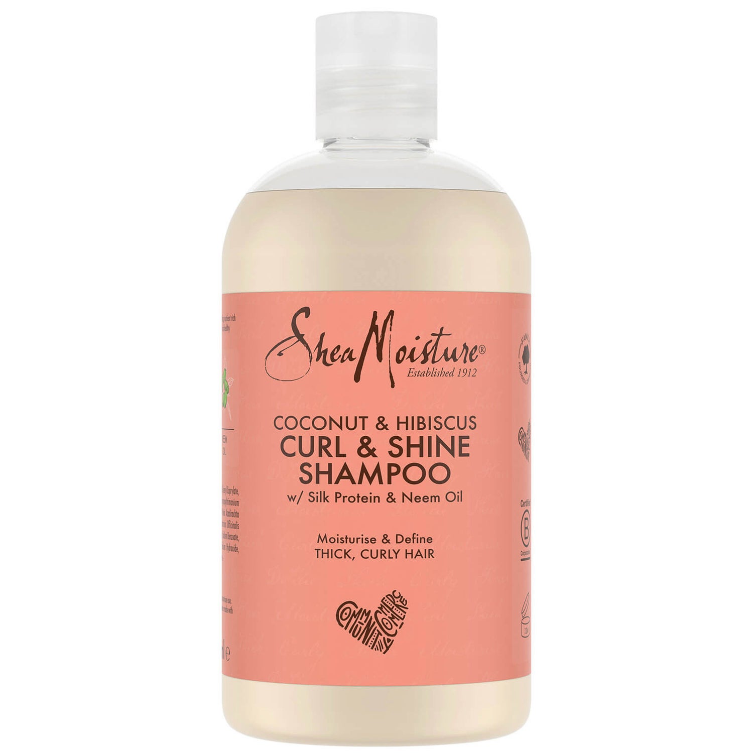 Shampoo de Coco e Hibisco Curl & Shine da Shea Moisture 379 ml
