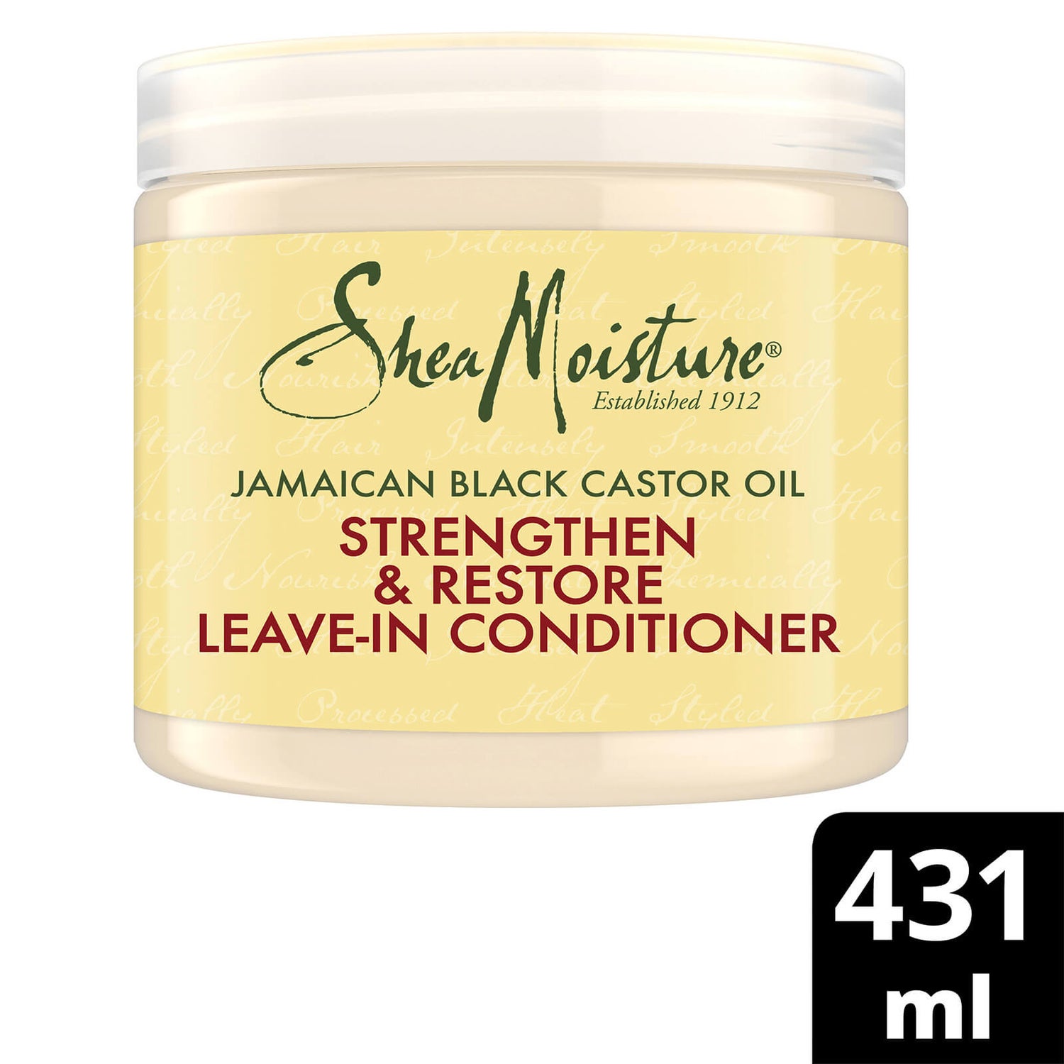 Hiuksiin jätettävä Shea Moisture Jamaican Black Castor Oil Strengthen, Grow & Restore -hoitoaine 454g