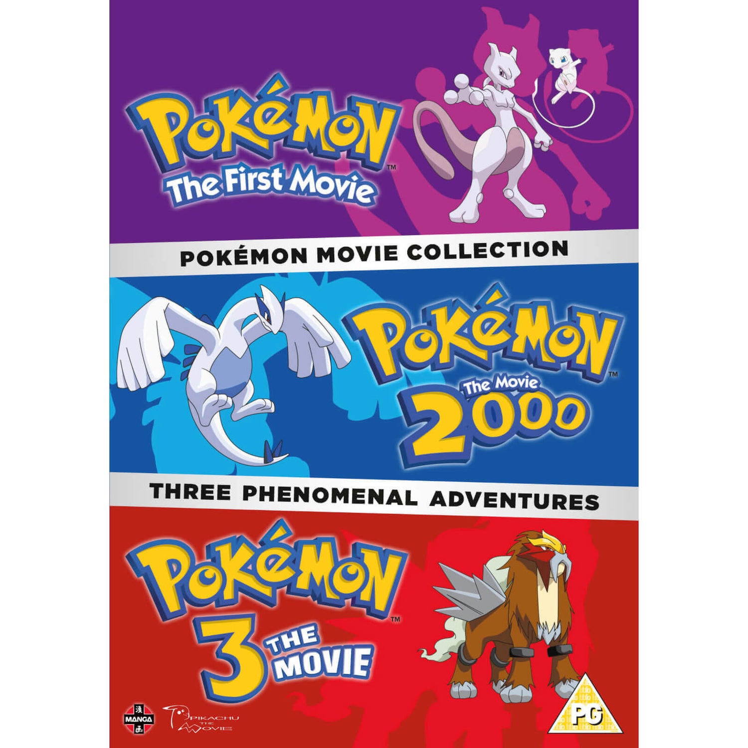 Pokemon Filmsammlung (Pokemon Der erste Film, Pokemon Der Film 2000, Pokemon 3 Der Film)