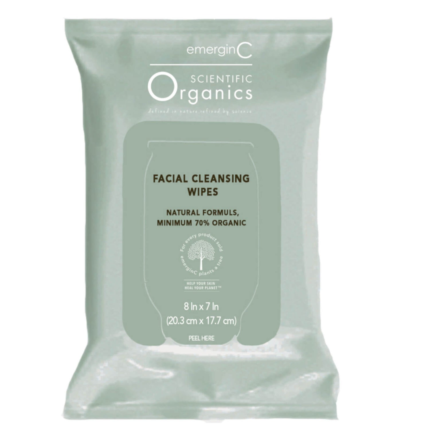EmerginC Scientific Organics Facial Cleansing Wipes (30 Wipes)